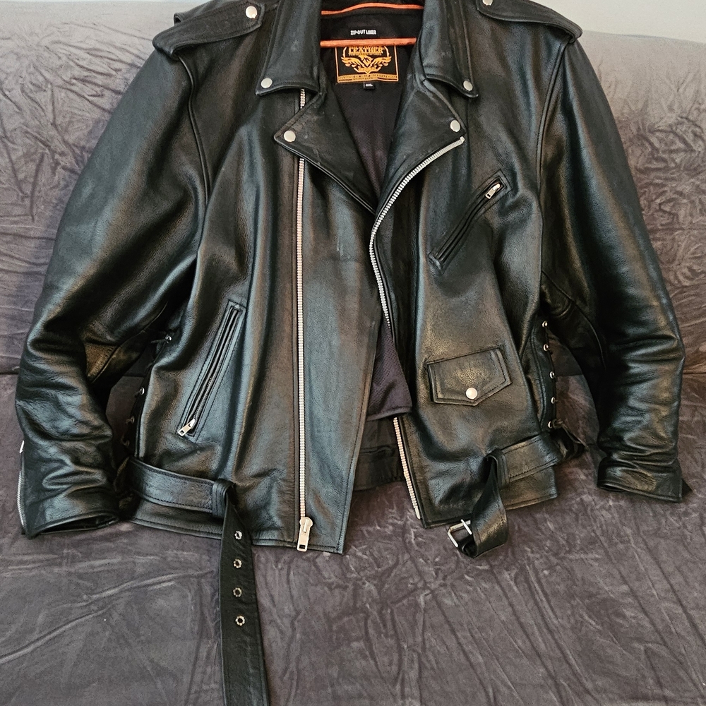 Black Leather Biker Jacket